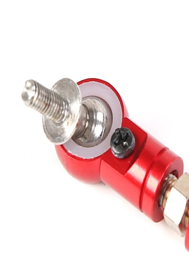 FLMLF ذراع توجيه سيرفو معدني CNC من FLMLF مناسب لقطع غيار سيارات التحكم عن بعد HPI ROFUN BAHA King Motor ROVAN Baja 5B 5T 5SC بمقياس 1/5 (أحمر) - Image 2